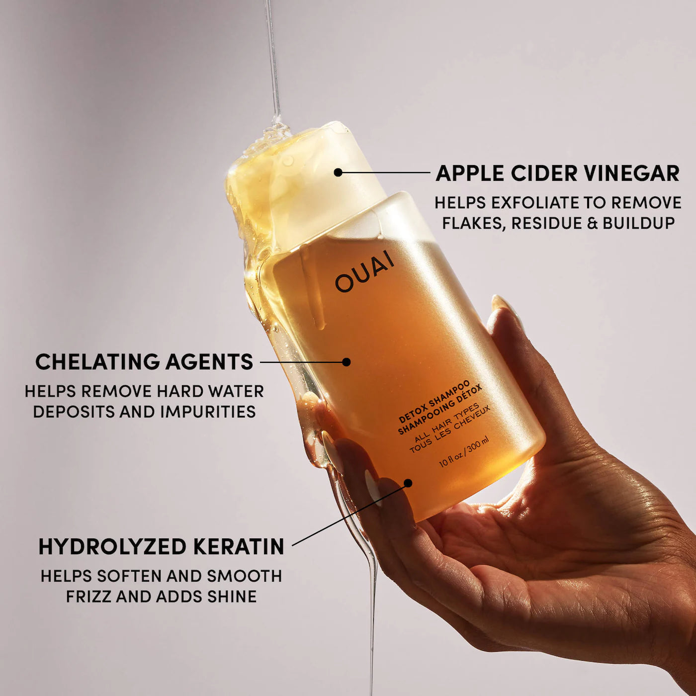OUAI Mini Detox Shampoo – Limpieza Profunda con Vinagre de Manzana